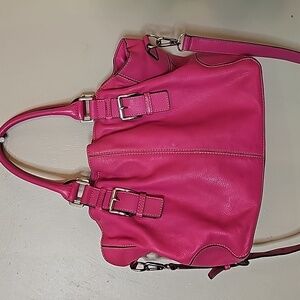 Michael Kors fuchsia large boho bucket bag